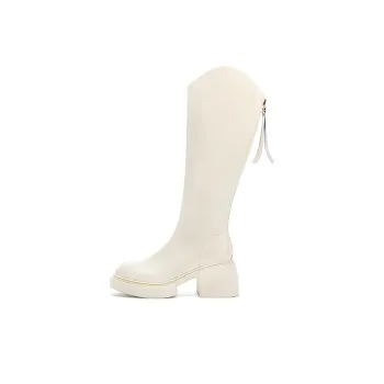 LESELE Knee high Boots Women's Black/Beige