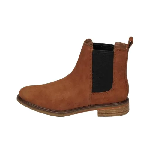 Clarks Short Chelsea Boots Women's Brown