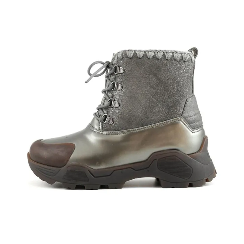 MOU Short Outdoor Boots Women's Silver Gray-0