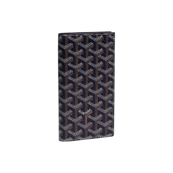 GOYARD SAINT ROCH Canvas With Leather Dog's Teeth Wallet Unisex Marine Blue