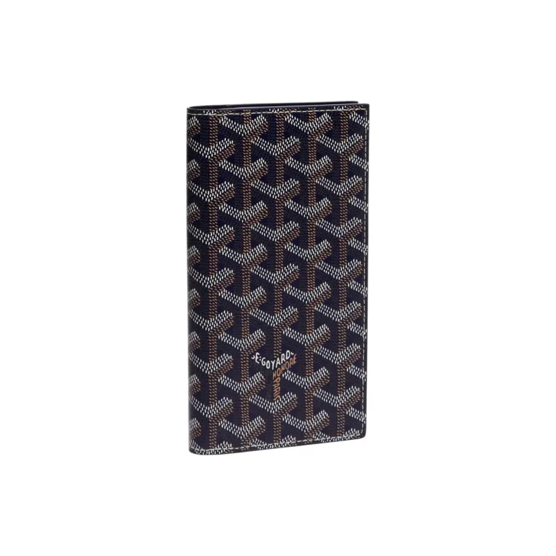 GOYARD SAINT ROCH Canvas With Leather Dog's Teeth Wallet Unisex Marine Blue-0