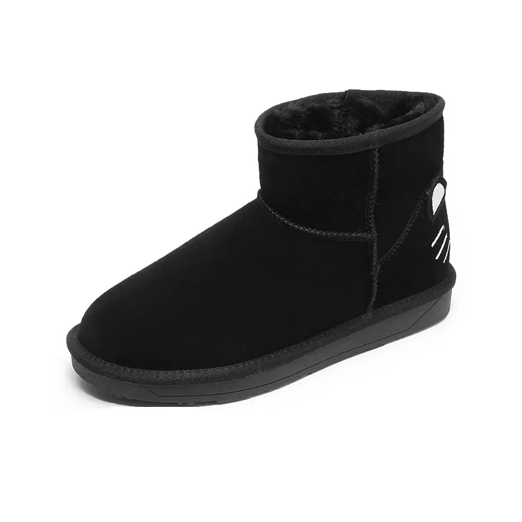 GRACEGIFT Thermal Abrasion Resistant Slip Resistant 11.5cm Snow Boots Women's-2