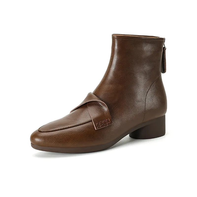 FLOWERSKAM Ankle Boots 3.5cm Women's Black/Brown/Caramel-13