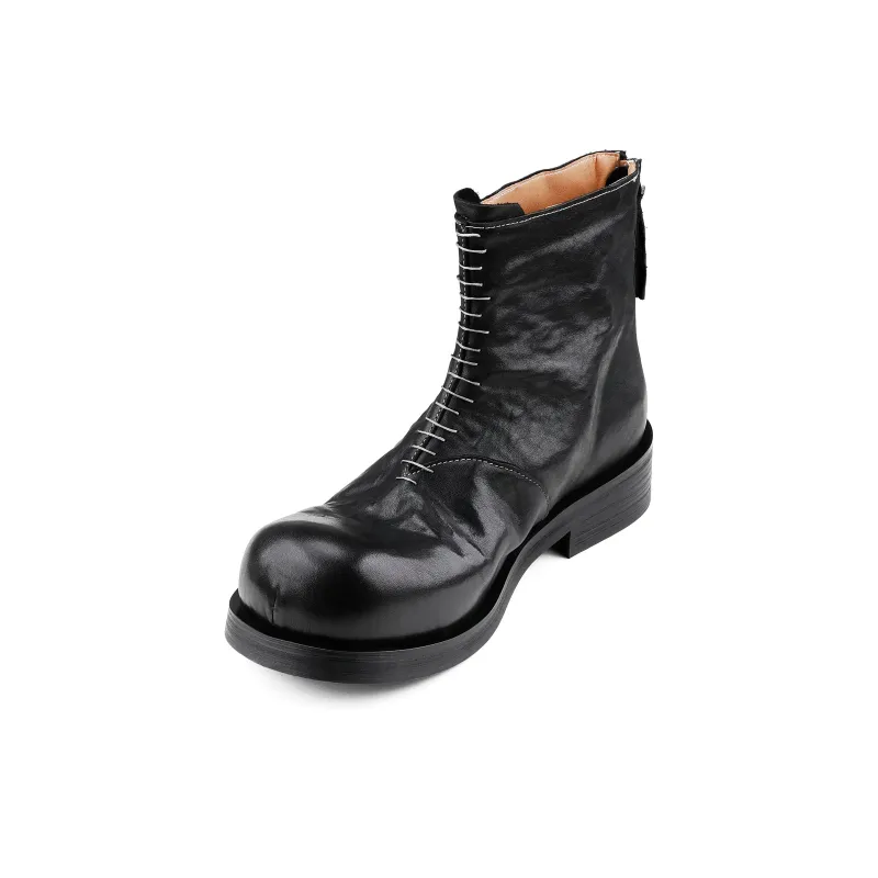 HANQIAORIJI The Abyss Series Ankle Boots Unisex Black-2