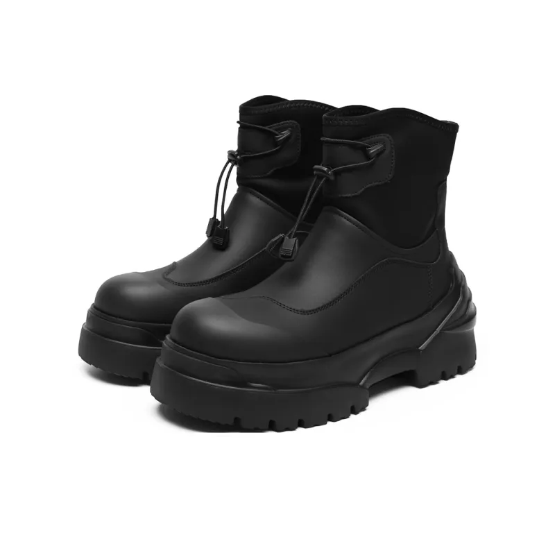 WEISHIBANGWEI Ankle Boots Men's Black-1