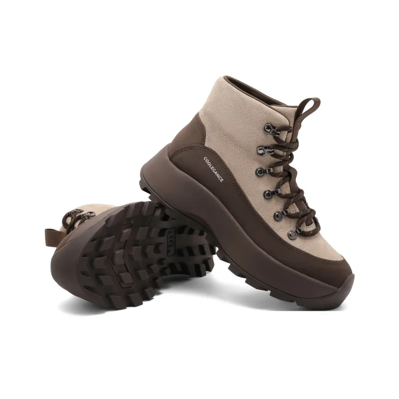 BELLE Ankle Boots 4.5CM Women's Black Apricot Coffee-9