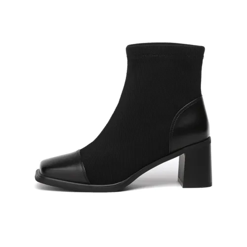 KEKAFU Ankle Boots Women's Khaki/Black