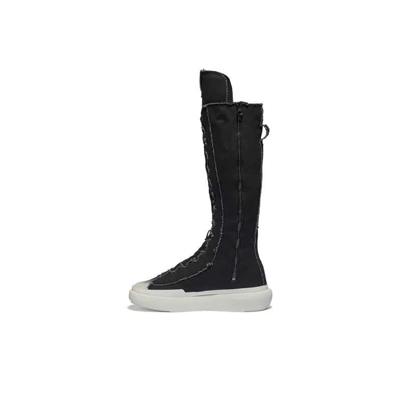 Y 3 Nizza Distressed Boot Sneakers-0