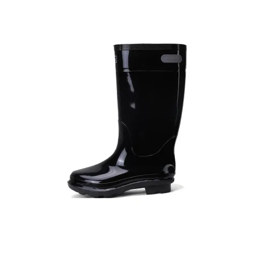 Warrior Water Resistant Wear Resistant Slip Resistant Rain Boots Men's Black