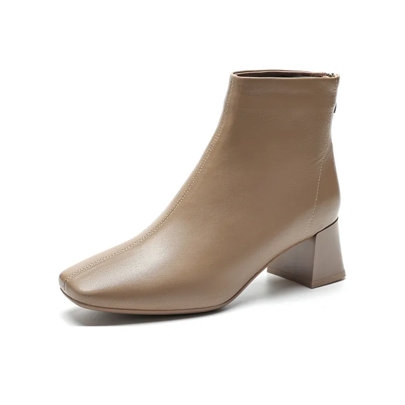 EBLAN Ankle Boots Women's Beige Brown-1