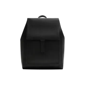 ZARA Polyurethane Backpack Large Size Men's Black