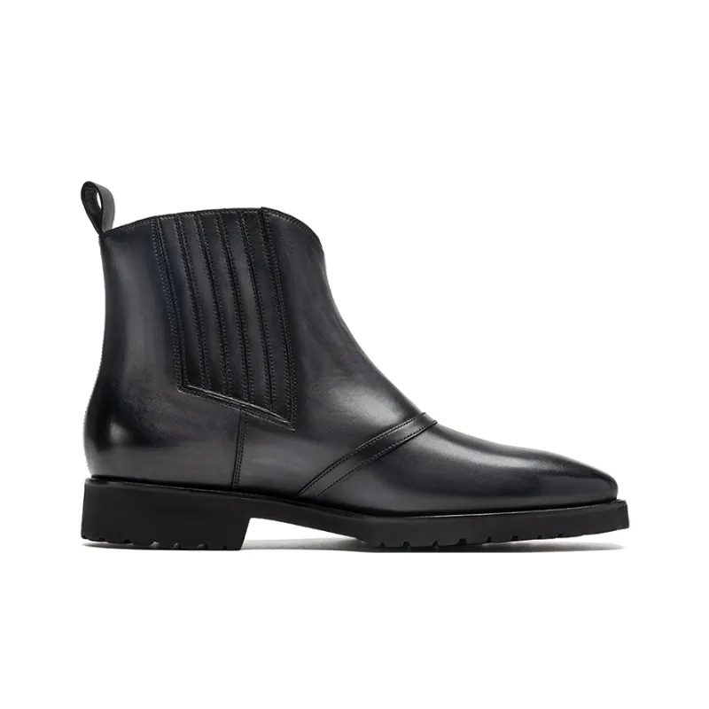 ROBERTA DI CAMERINO Short Chelsea Boots Men's Black Gray Color-1