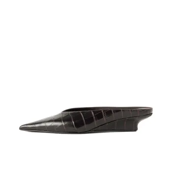 TOTEME Closed Toe Slippers 3.5cm Women's Dark Brown