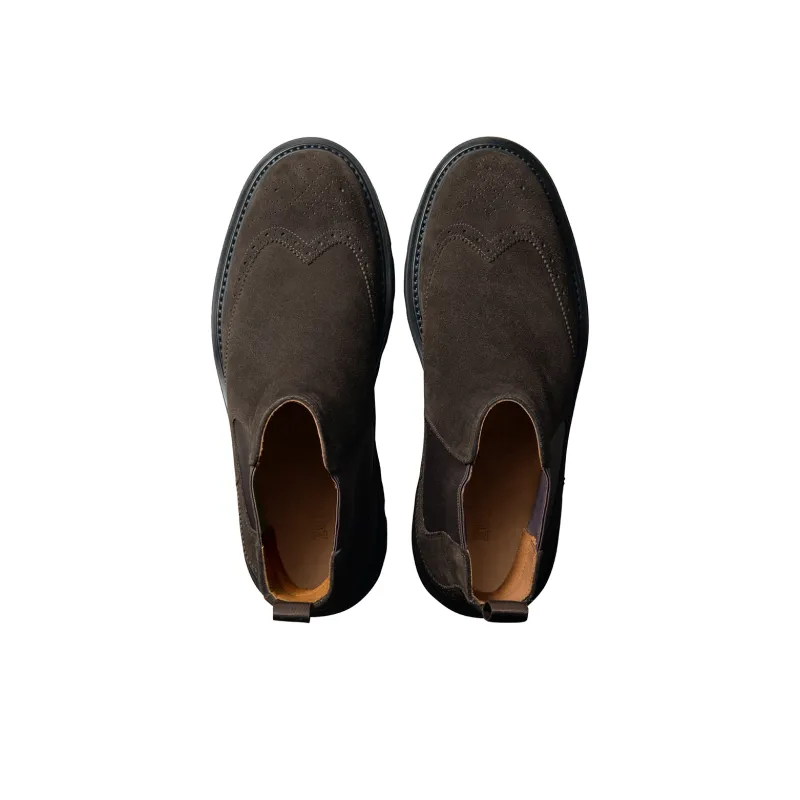Zuti Short Chelsea Boots 7.5cm Men's Dark Coffee-2