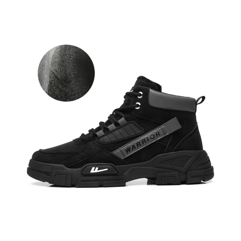 Warrior Short Mid Calf Martin Boot Men's Black-1