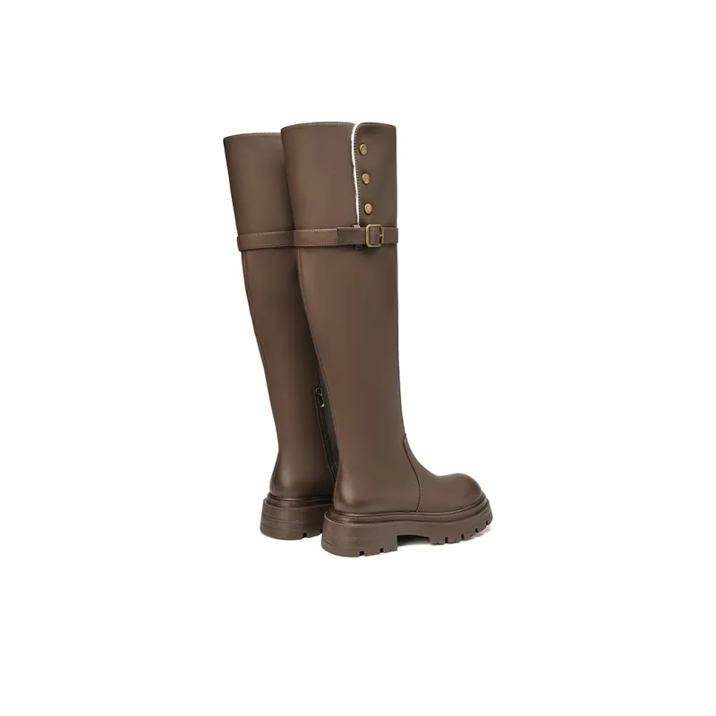 EBLAN Knee high Boots Women's Brown-4