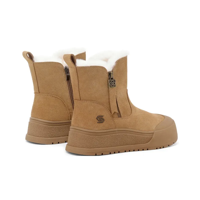 ST&SAT Thermal Abrasion Resistant Height Increasing Coverage Short Snow Boots Women's-4