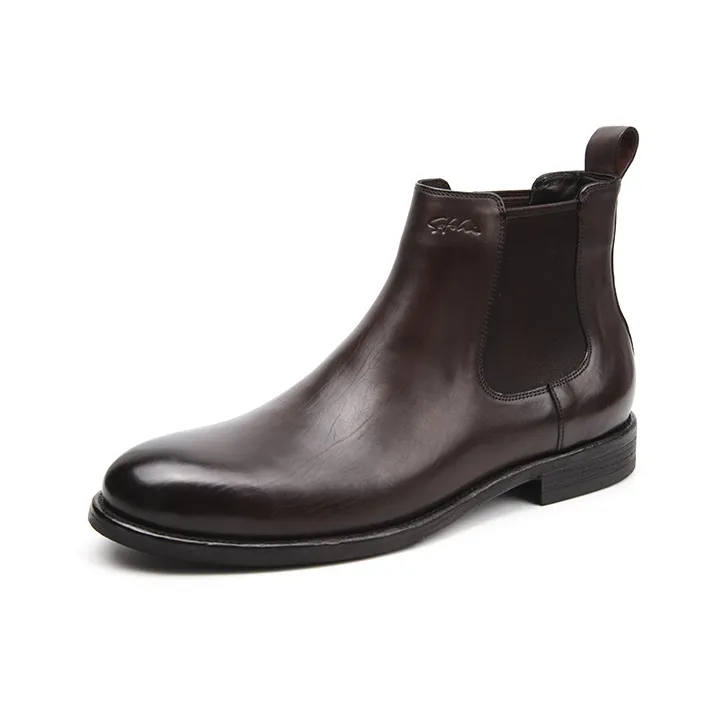 Satchi Chelsea Boots Men Coffee-1