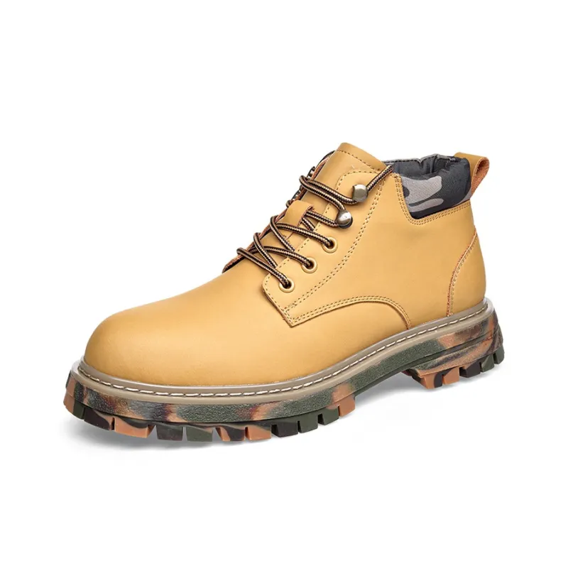 YEDANI Ankle Boots Men Black, Yellow-6