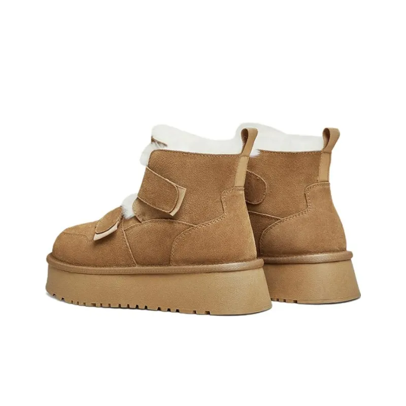 BASTO Snow Boots Women's Black/Brown/Gray-4
