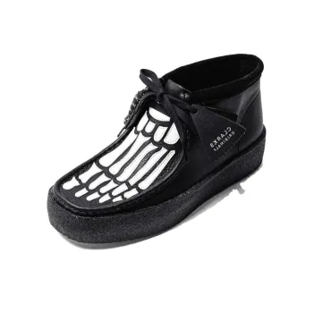Vandy The Pink x Clarks Wallabee Ankle Boots Women's Black White