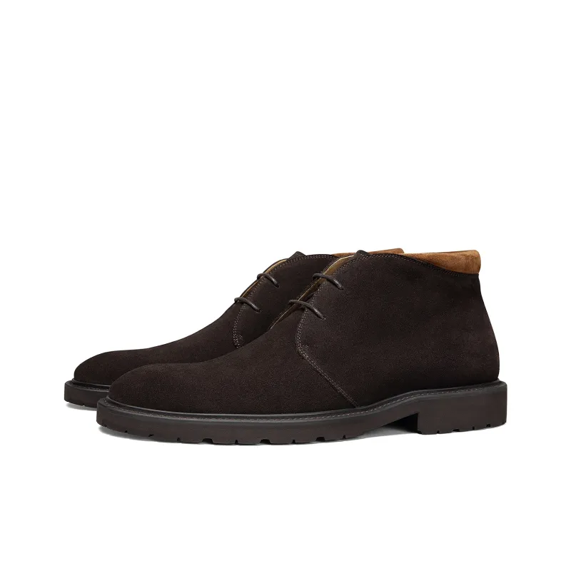 THOM WILLS Ankle Boots Men's Dark Coffee-1