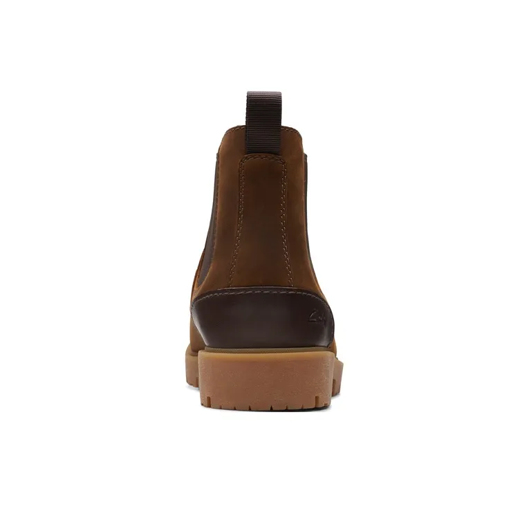 Clarks Losdale Collection Short Chelsea Boots Men's Brown-3