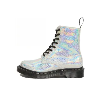 Dr.Martens 1460 Pascal Snake Metallic Silver Snake Pattern Women's