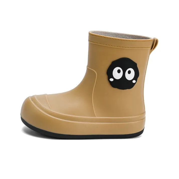 TUOPIN Rain Boots Women's Black/White/Brown-3