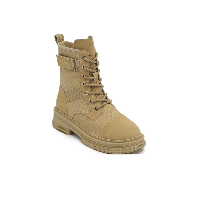 SMILEY Martin Boots Women's Khaki-2
