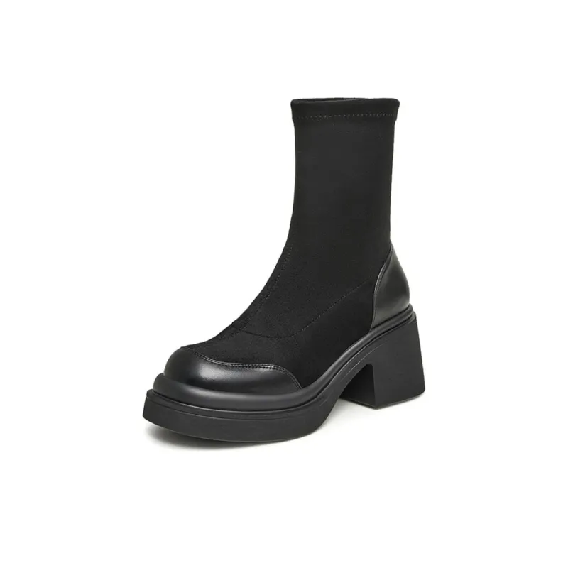 TATA Ankle Boots Women's Black/Brown-1