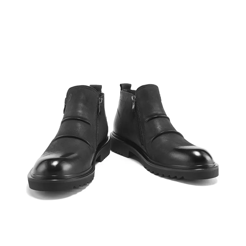 HANG TEN Ankle Boots Men Sub Chan Black/Cambridge Brown-1