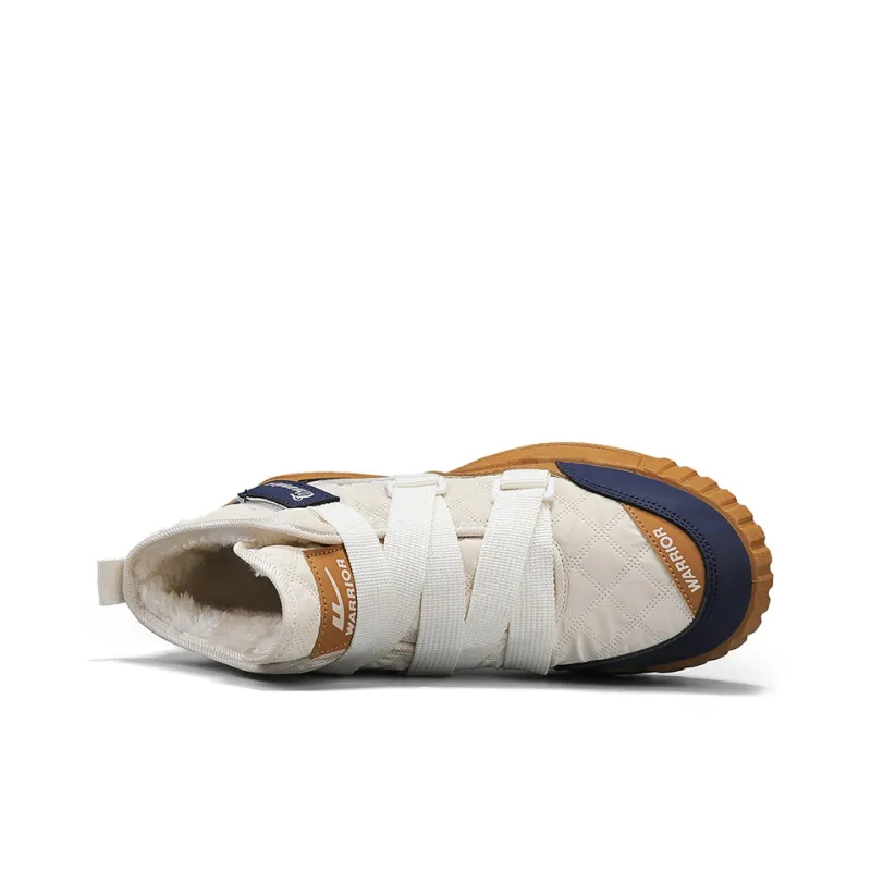 Warrior Thermal Abrasion Resistant Slip Resistant Short Snow Boots Men's Beige Dark Blue Khaki-3