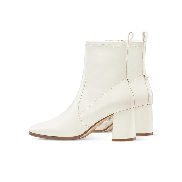 7or9 Coconut Cloud Latte Ankle Boots 7cm Women's Ivory-2