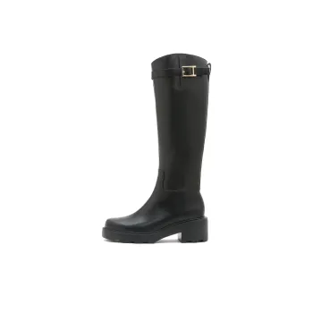 Staccato Knee high Boots 5.5cm Women's Black