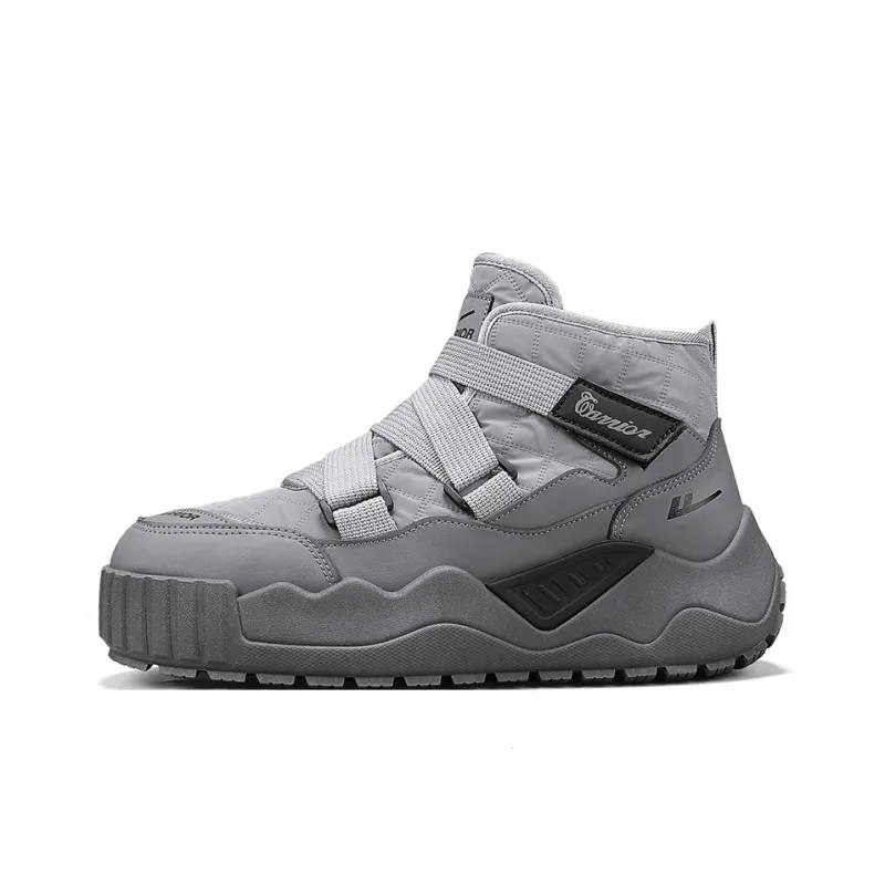 Warrior Thermal Abrasion Resistant Short Snow Boots Men's Gray-0