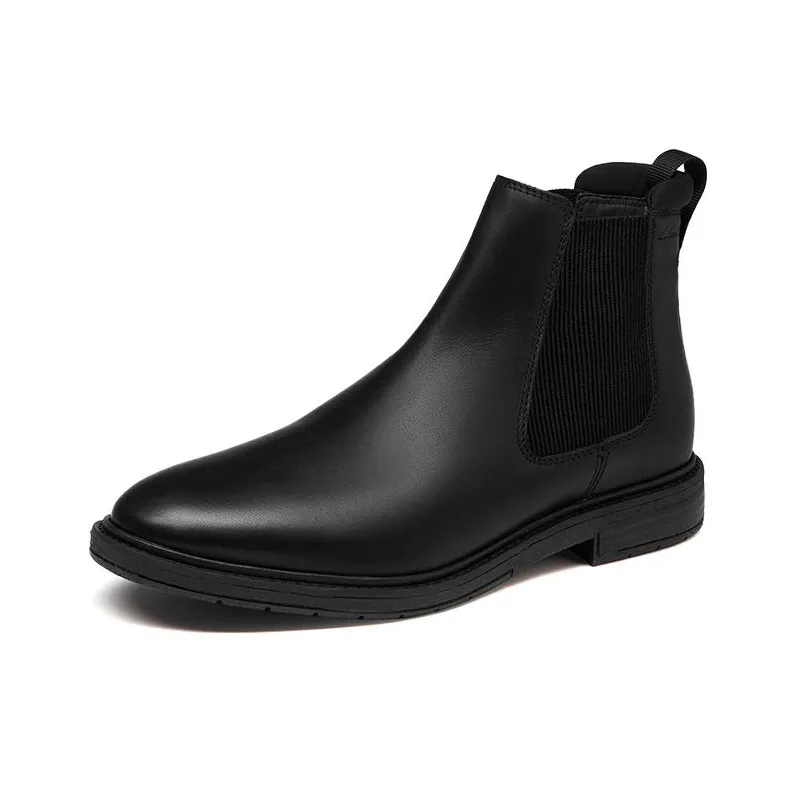 Clarks Short Chelsea Boots Men's Black-2