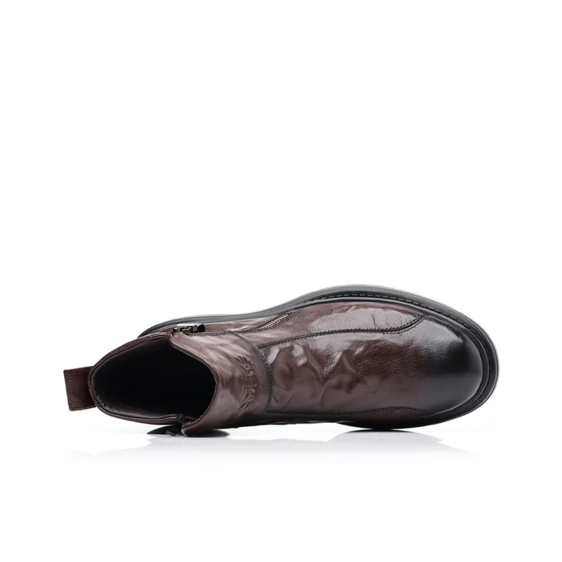 YEDANI Ankle Boots Men Black/Red-14