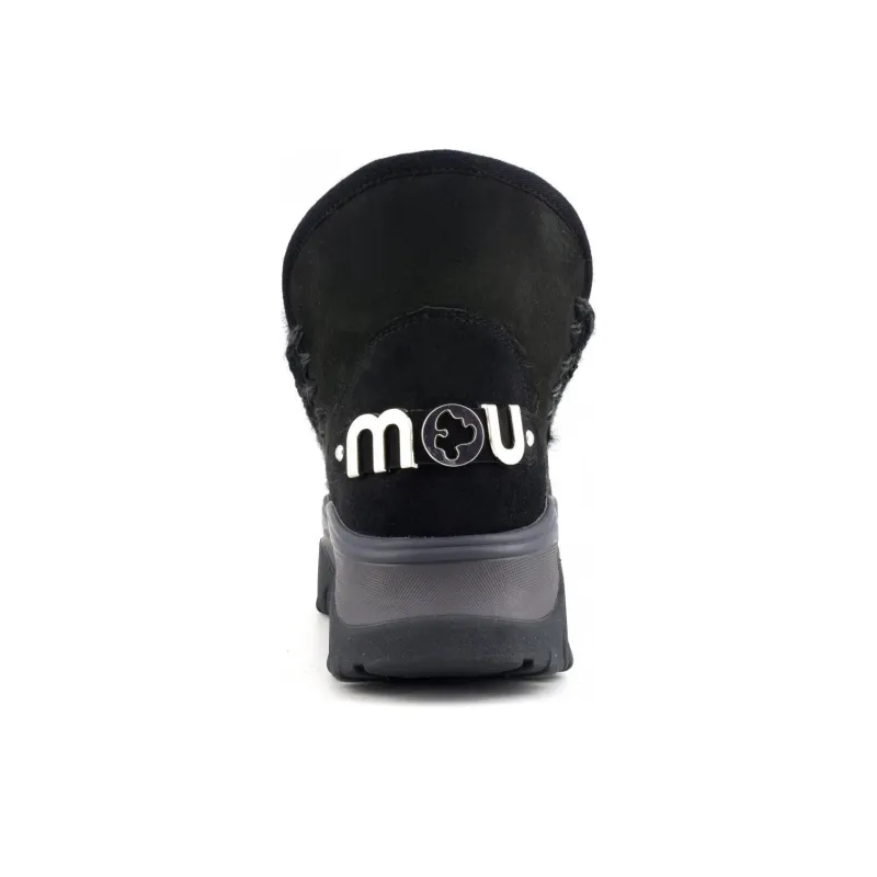 MOU Eskimo Warm And Wear-Resistant Short Snow Boots Women's Black-4
