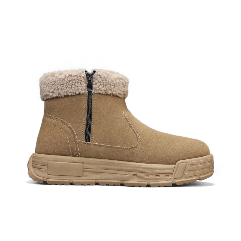 Binary Warm Wear Resistant Cushioning Short Snow Boots Men's Khaki-1
