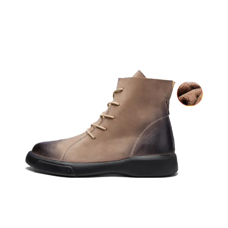 Brounvanm Ankle Boots Men Black/Gray/Brown-9