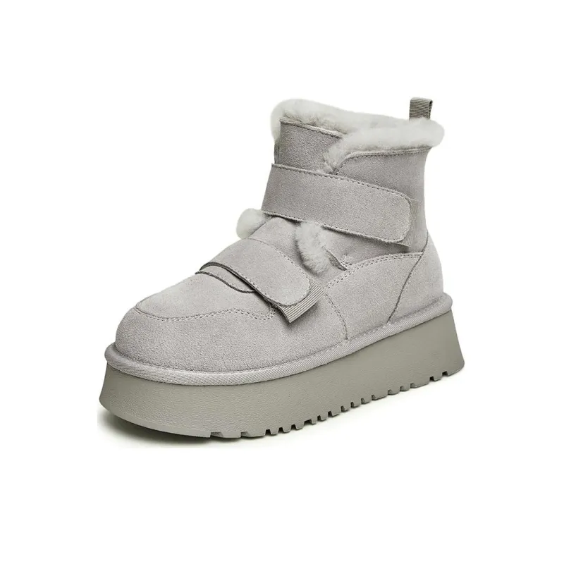 BASTO Snow Boots Women's Black/Brown/Gray-10