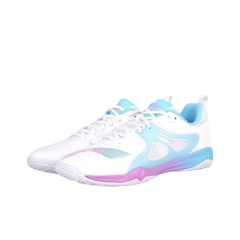 LiNing Breathable Low Top Training Shoes Unisex White Purple-2