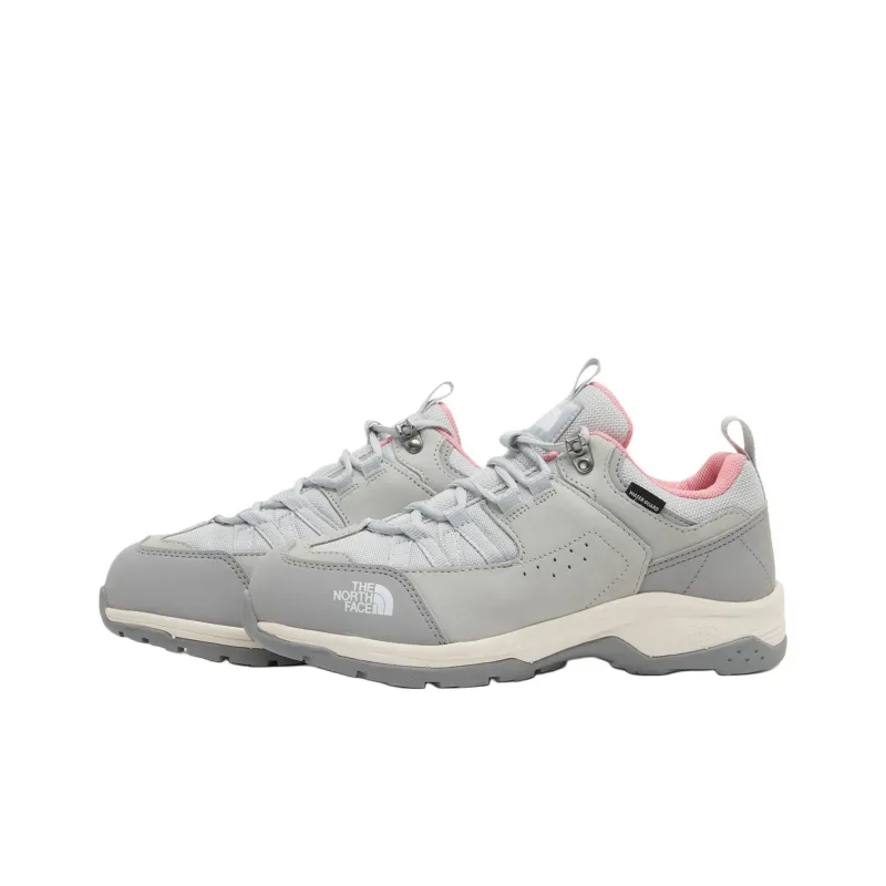 THE NORTH FACE Anti Slip Wear Resistant Low Top Hiking Shoes Men's Gray Pink-2