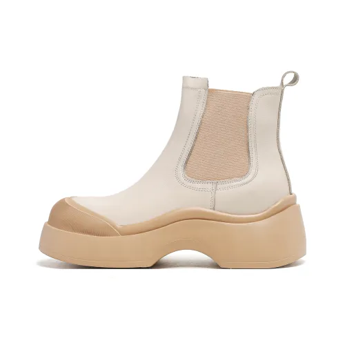 FAIRWHALE Ankle Boots Women's Black White