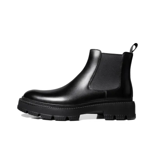 THOM WILLS Short Chelsea Boots Men's Black
