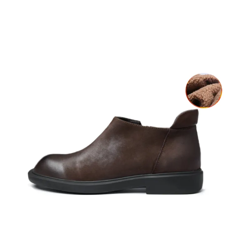 Brounvanm Ankle Boots Men Coffee/Chocolate-7