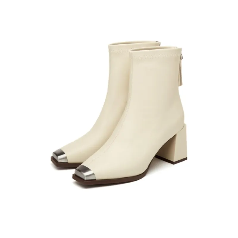 KEKAFU Ankle Boots Women's Black/Khaki/Beige-17