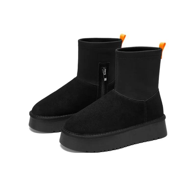 DAPHNE Thermal Coverage Height Increasing Abrasion Resistant Slip Resistant Short Snow Boots Women's-2