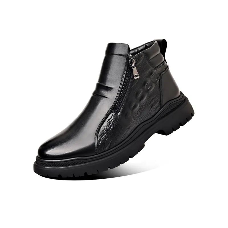 MODENGPAN Ankle Boots Men's Black-1